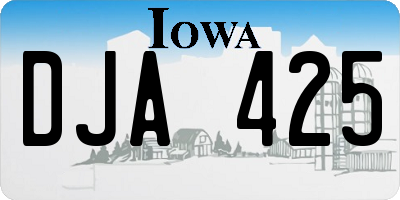 IA license plate DJA425