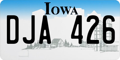 IA license plate DJA426