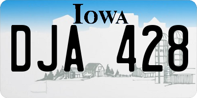 IA license plate DJA428