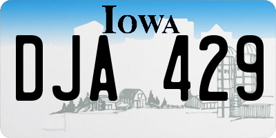 IA license plate DJA429