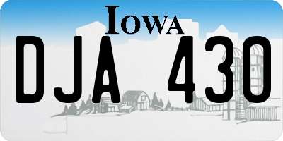 IA license plate DJA430