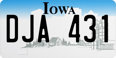 IA license plate DJA431