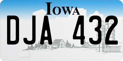 IA license plate DJA432