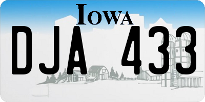 IA license plate DJA433