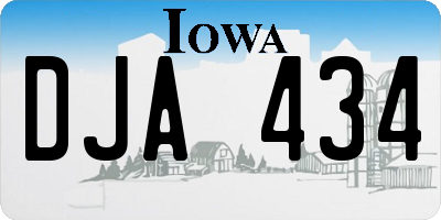 IA license plate DJA434