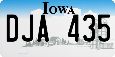 IA license plate DJA435