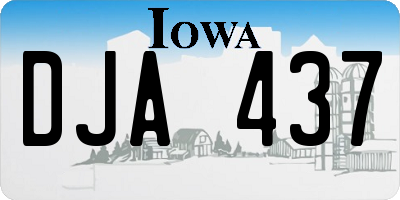IA license plate DJA437