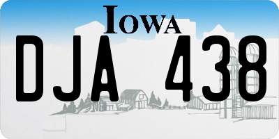 IA license plate DJA438