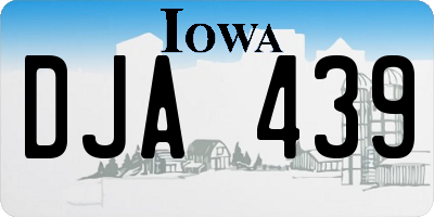 IA license plate DJA439