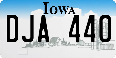 IA license plate DJA440