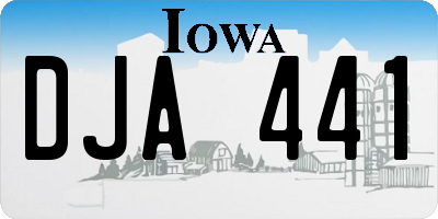 IA license plate DJA441