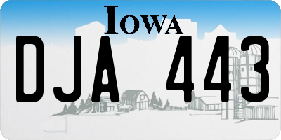 IA license plate DJA443