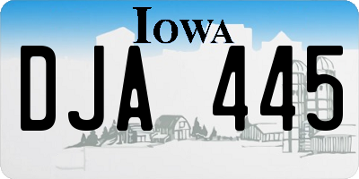IA license plate DJA445