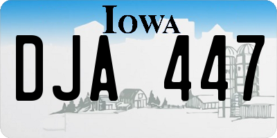 IA license plate DJA447