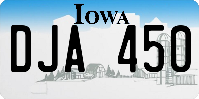 IA license plate DJA450