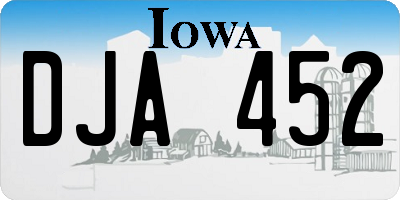 IA license plate DJA452