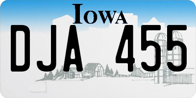 IA license plate DJA455