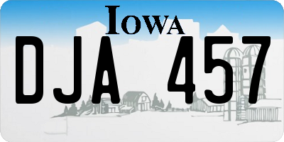 IA license plate DJA457
