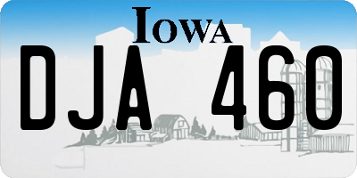 IA license plate DJA460