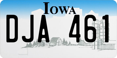 IA license plate DJA461