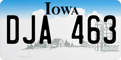 IA license plate DJA463