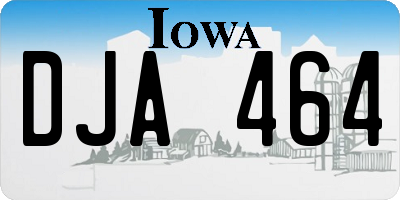 IA license plate DJA464