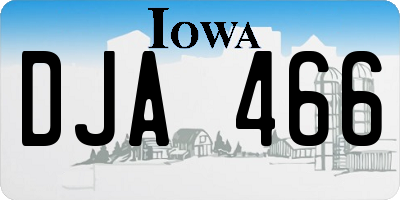 IA license plate DJA466