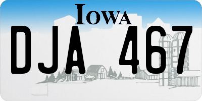 IA license plate DJA467