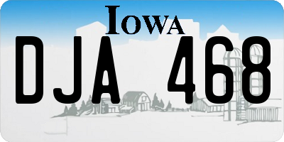 IA license plate DJA468