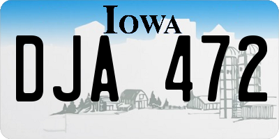 IA license plate DJA472