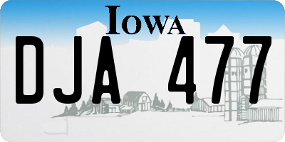 IA license plate DJA477