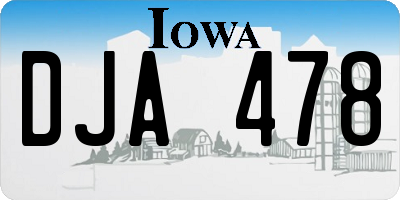 IA license plate DJA478