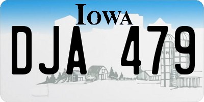 IA license plate DJA479