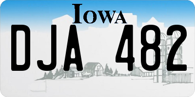 IA license plate DJA482