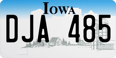 IA license plate DJA485