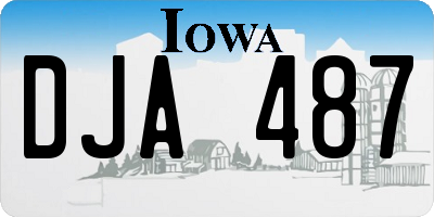 IA license plate DJA487