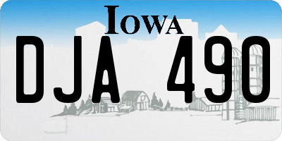 IA license plate DJA490