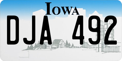 IA license plate DJA492