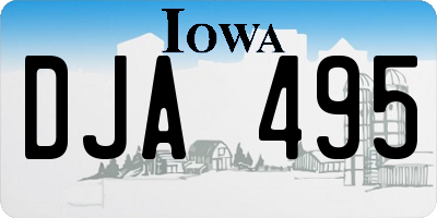 IA license plate DJA495
