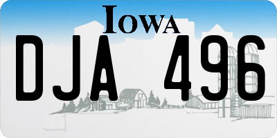 IA license plate DJA496