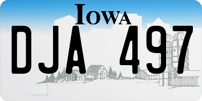 IA license plate DJA497