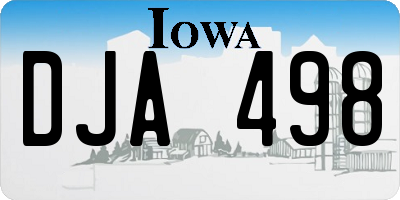 IA license plate DJA498