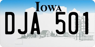 IA license plate DJA501
