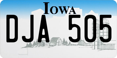 IA license plate DJA505