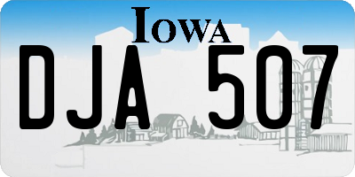 IA license plate DJA507