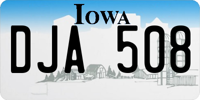 IA license plate DJA508