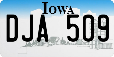IA license plate DJA509