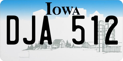 IA license plate DJA512