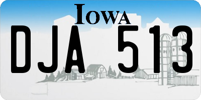 IA license plate DJA513