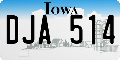 IA license plate DJA514